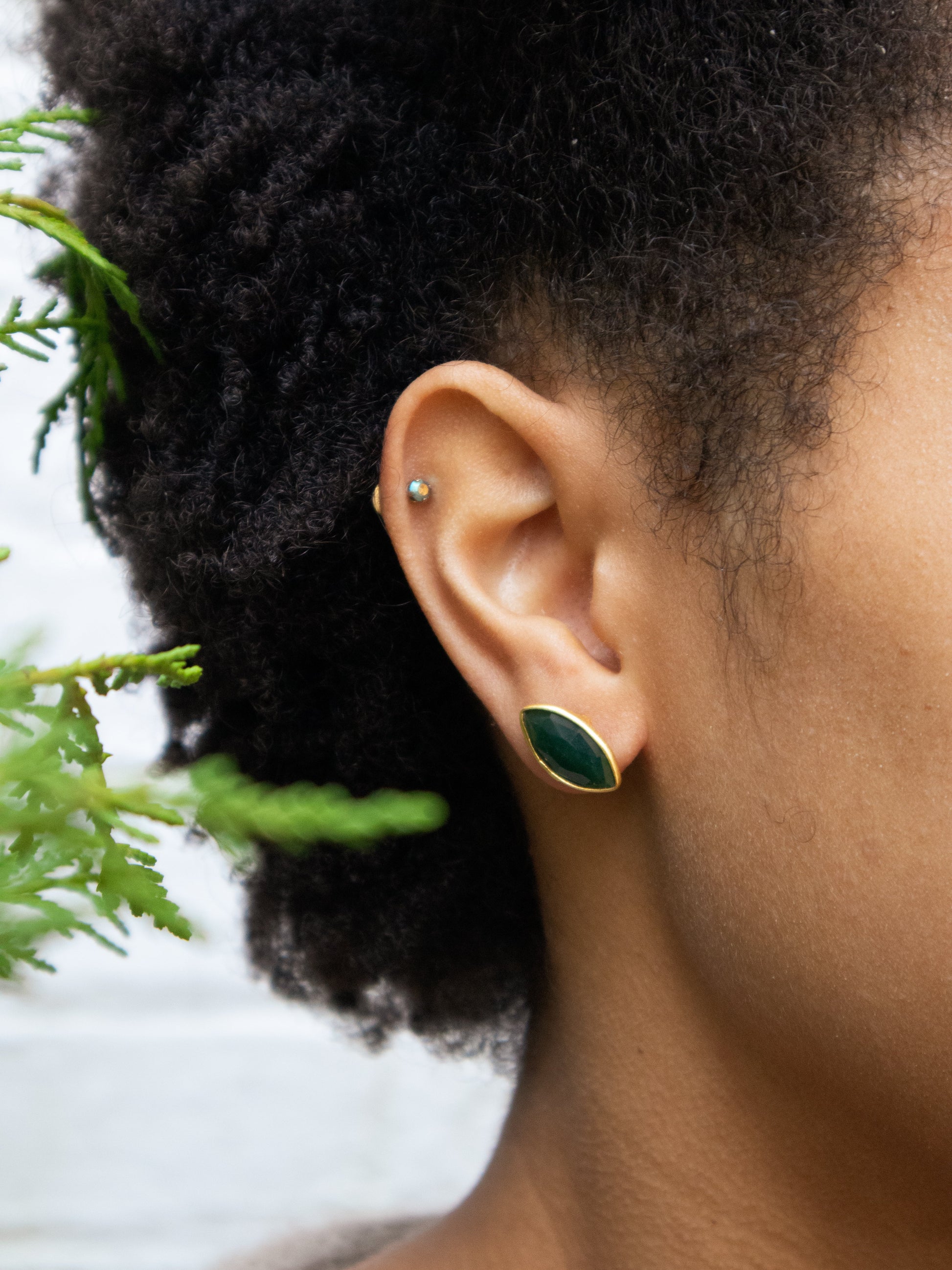 Mila Leaf Earrings - Gold - Earrings from Ash & Rose