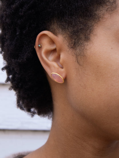 Mila Leaf Earrings - Gold - Earrings from Ash & Rose