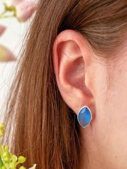 Mila Leaf Earrings - Silver - Earrings from Ash & Rose