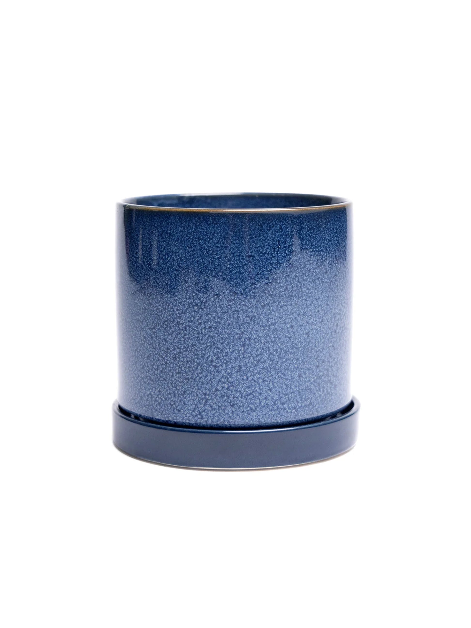 Cosmos Blue 3" Ceramic Plant Pot and Saucer - plant pot from Ash & Rose