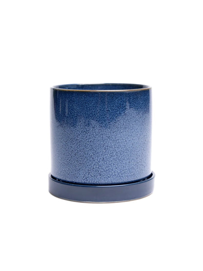Cosmos Blue 3" Ceramic Plant Pot and Saucer - plant pot from Ash & Rose