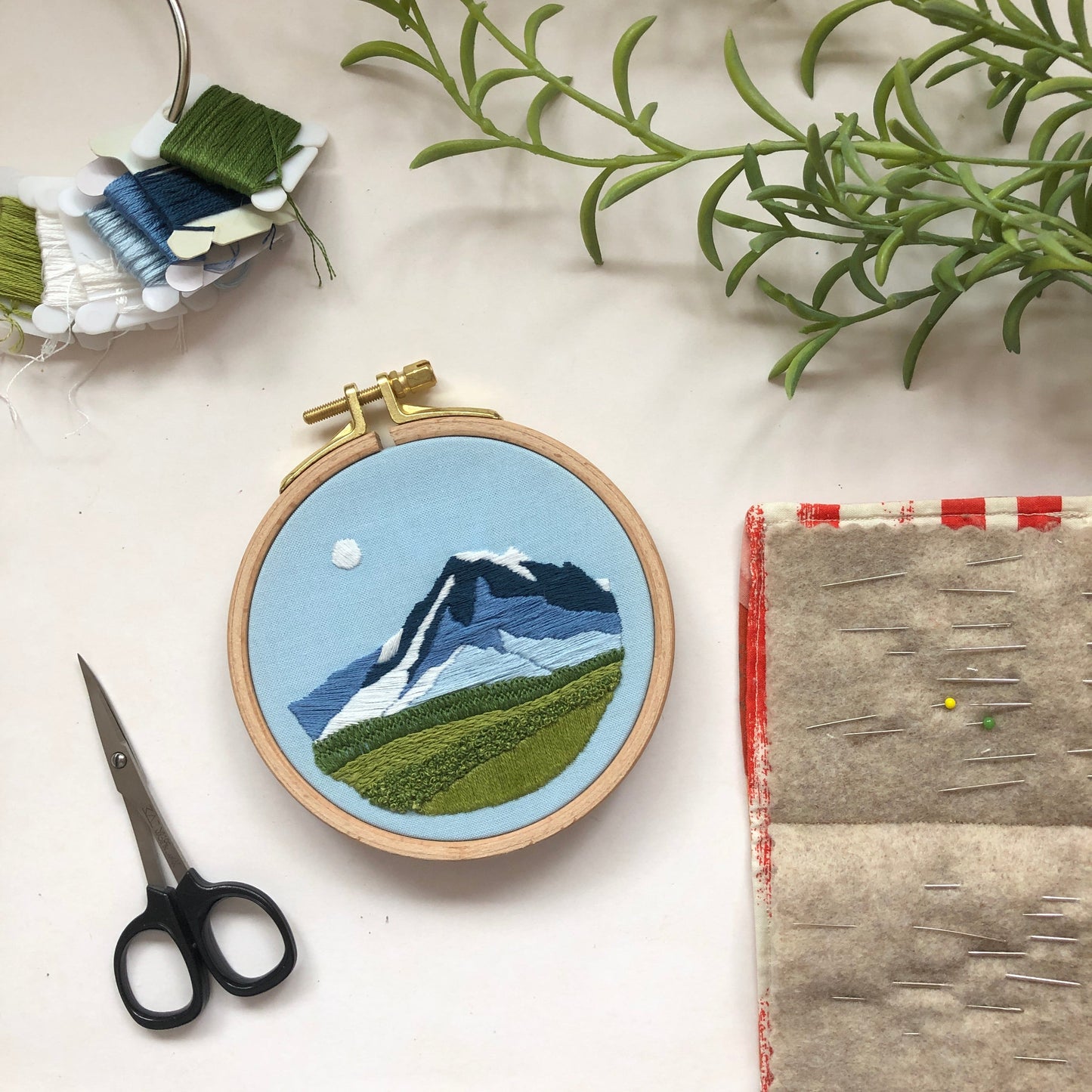 Mountain View - Landscape Embroidery Kit for Beginners