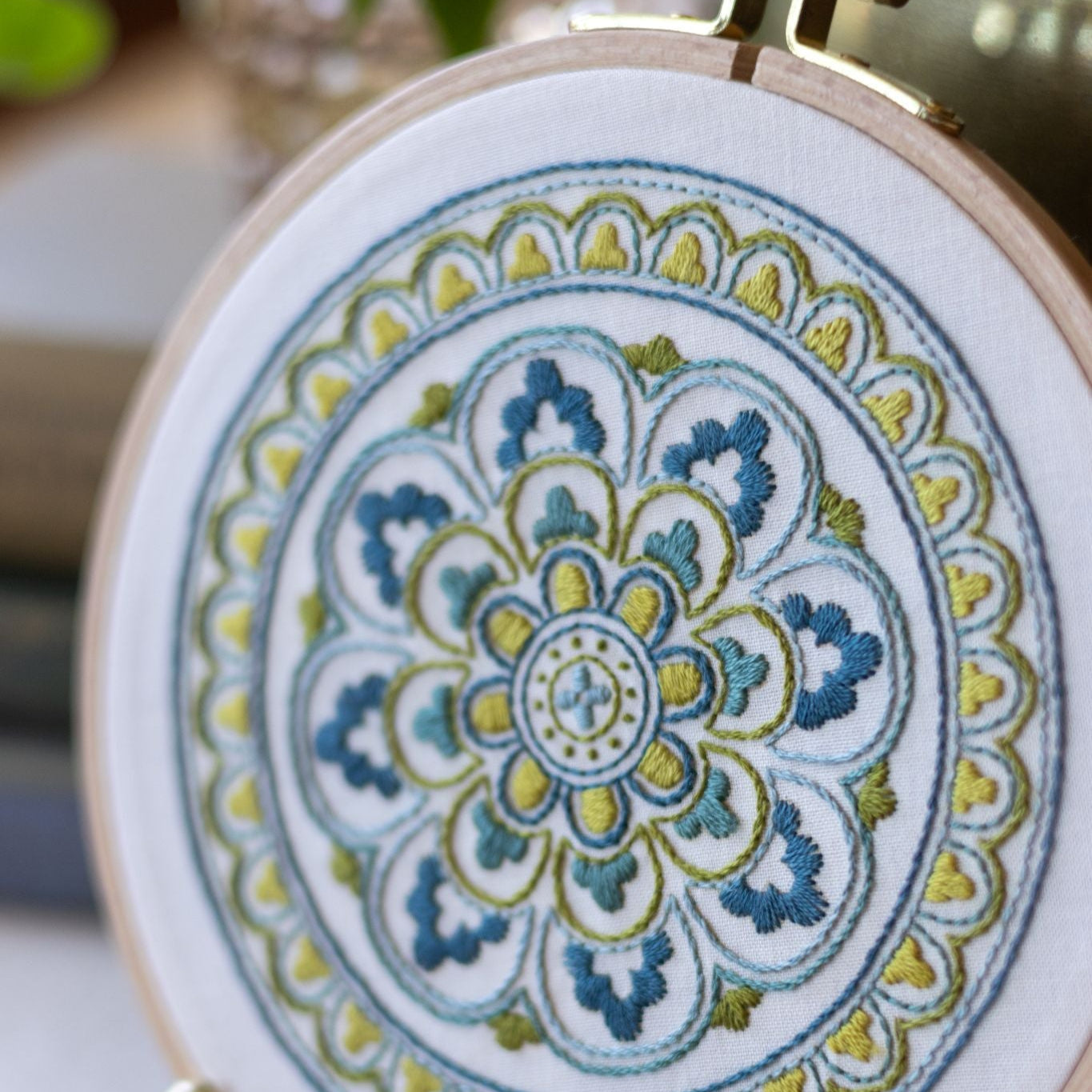 Myra Medallion embroidery hoop kit - Kit from Avlea Folk Embroidery