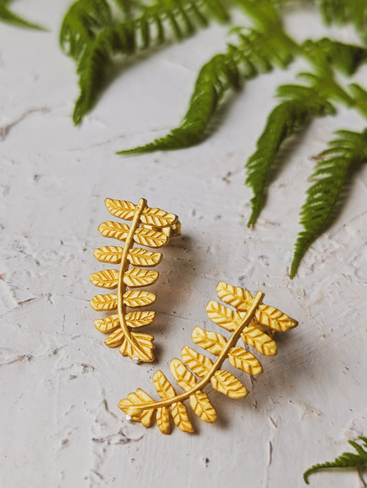 Dawnlight Fern Earrings - Earrings from Ash & Rose