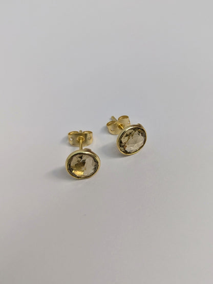 Pebble Stud Earrings - Gold - Earrings from Ash & Rose