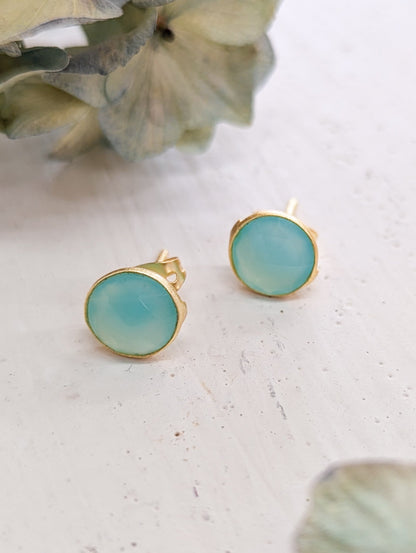 Pebble Stud Earrings - Gold - Earrings from Ash & Rose