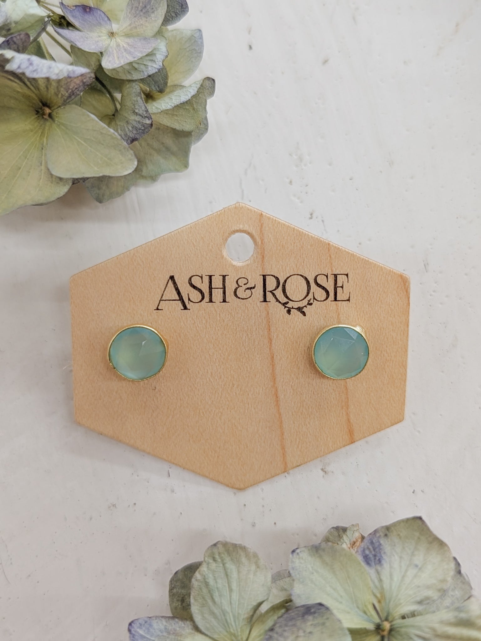 Pebble Stud Earrings - Gold - Earrings from Ash & Rose