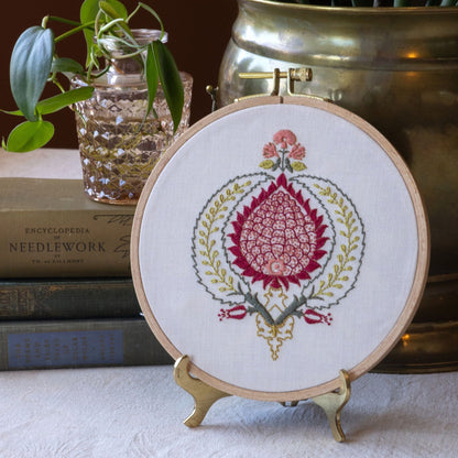 Peloponnesian Pomegranate embroidery hoop kit - Kit from Avlea Folk Embroidery