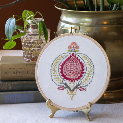 Peloponnesian Pomegranate embroidery hoop kit - Kit from Avlea Folk Embroidery