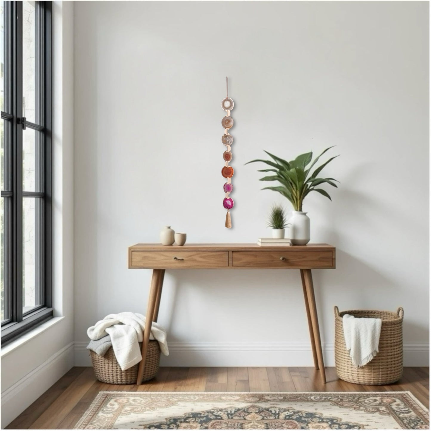 Sunset Ombre Agate Wall Hanging