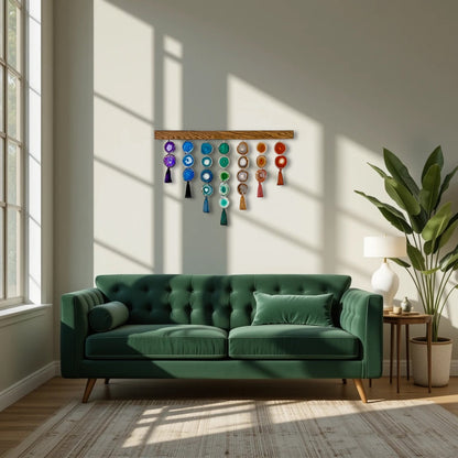 36-Inch Chakra Uma Agate Wall Hanging