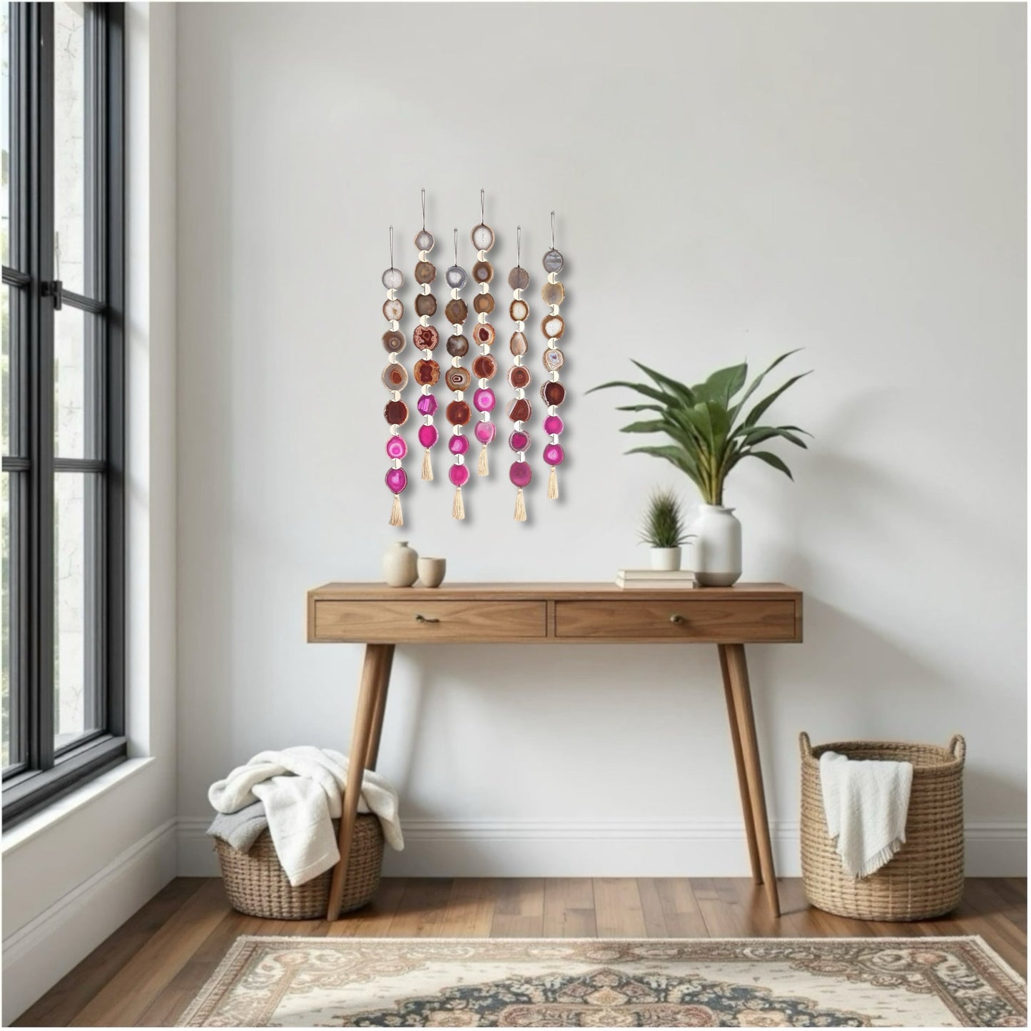 Sunset Ombre Agate Wall Hanging