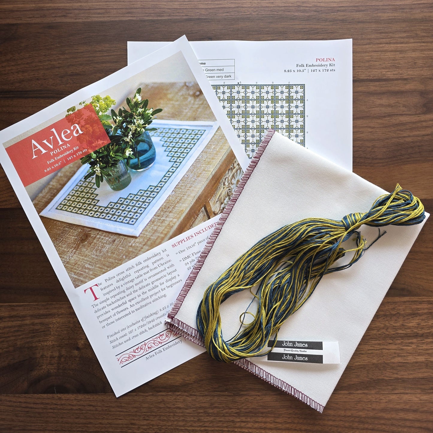 'BACK IN STOCK! Polina cross stitch folk embroidery kit