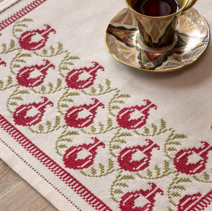 Pomegranate cross stitch folk embroidery kit