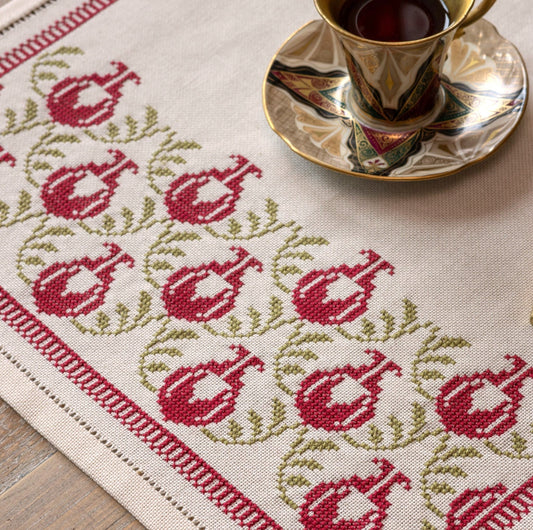 Pomegranate cross stitch folk embroidery kit