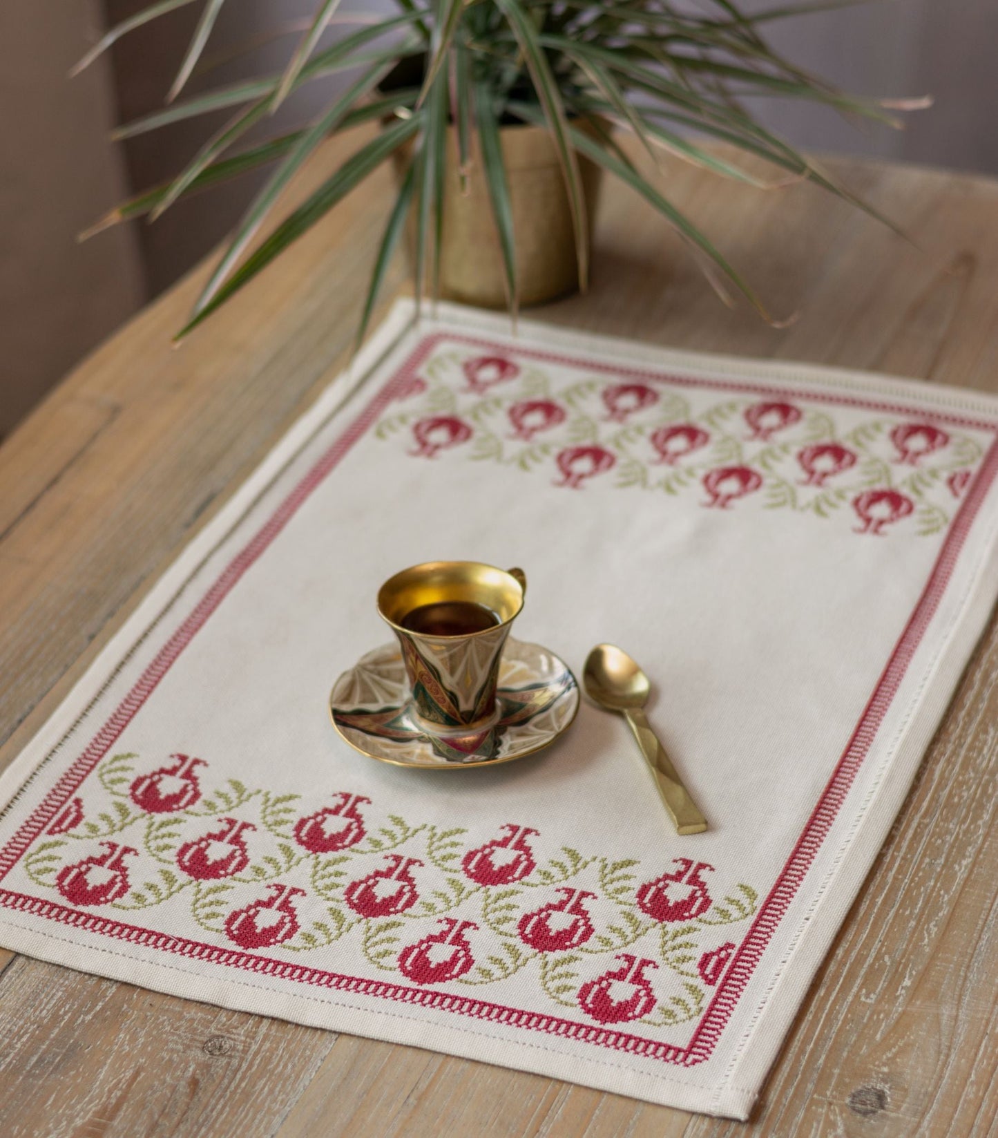 Pomegranate cross stitch folk embroidery kit