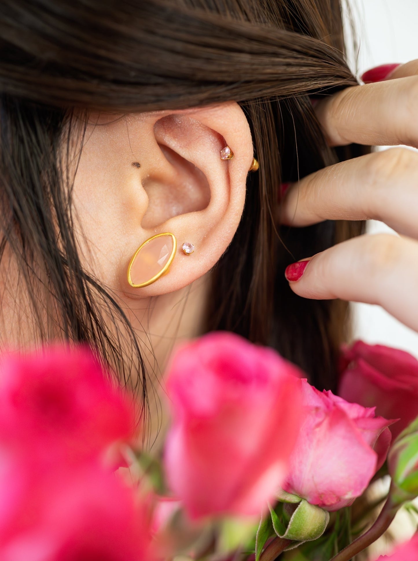 Mila Leaf Earrings - Gold - Earrings from Ash & Rose
