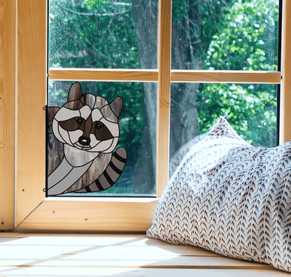 Raccoon Buddy Stained Glass Pattern