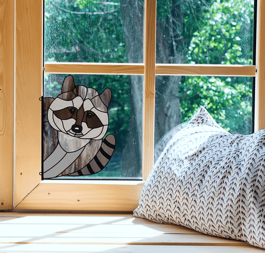 Raccoon Buddy Stained Glass Pattern