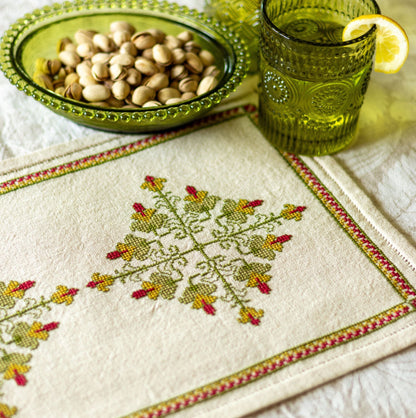 Rhodora cross stitch folk embroidery kit - Kit from Avlea Folk Embroidery