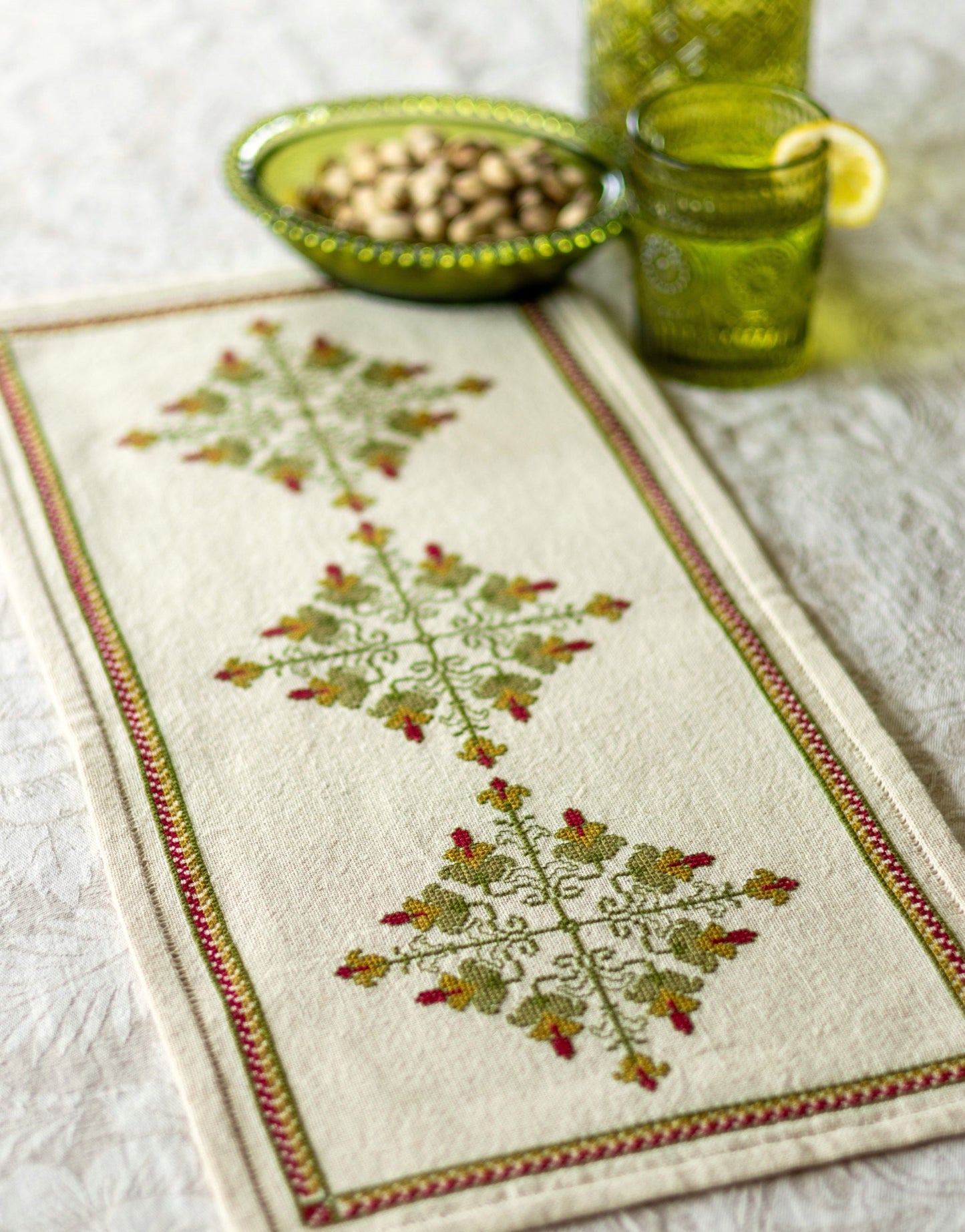 Rhodora cross stitch folk embroidery kit - Kit from Avlea Folk Embroidery