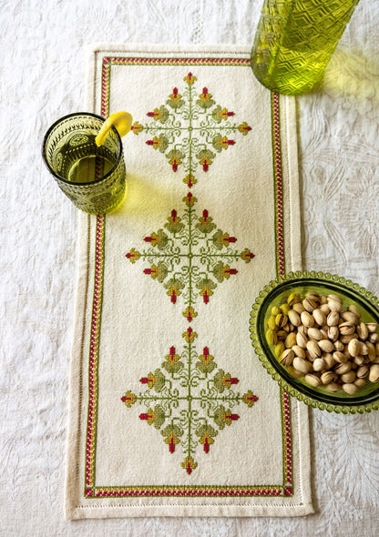 Rhodora cross stitch folk embroidery kit - Kit from Avlea Folk Embroidery