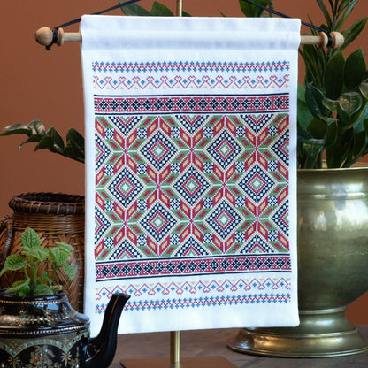 Scandinavian Sampler cross stitch folk embroidery kit - Kit from Avlea Folk Embroidery