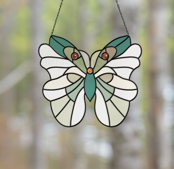 Spring Moth Stained Glass Pattern