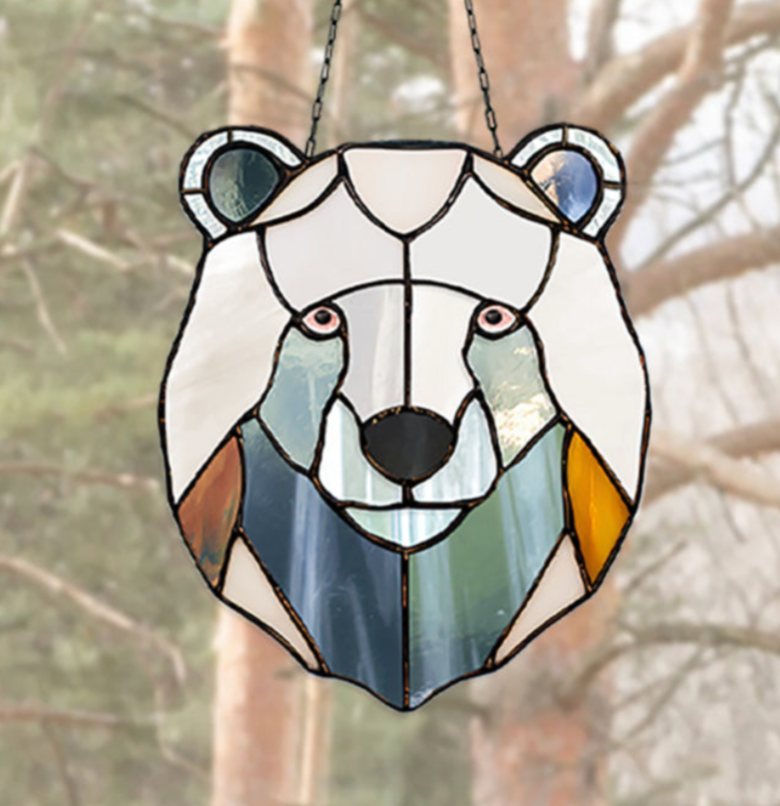 Polar Bear Stained Glass Pattern