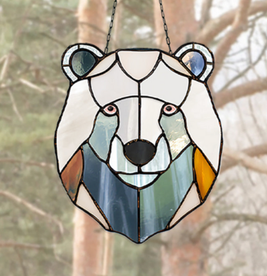 Polar Bear Stained Glass Pattern