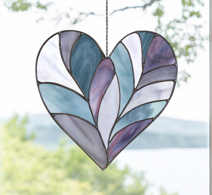 Feather Heart Stained Glass Pattern