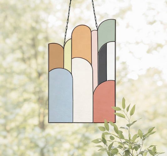 Retro Arches Stained Glass Pattern