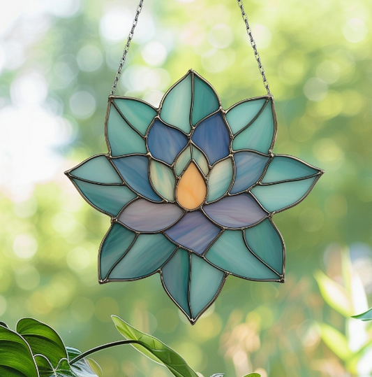 Succulent Suncatcher Stained Glass Pattern