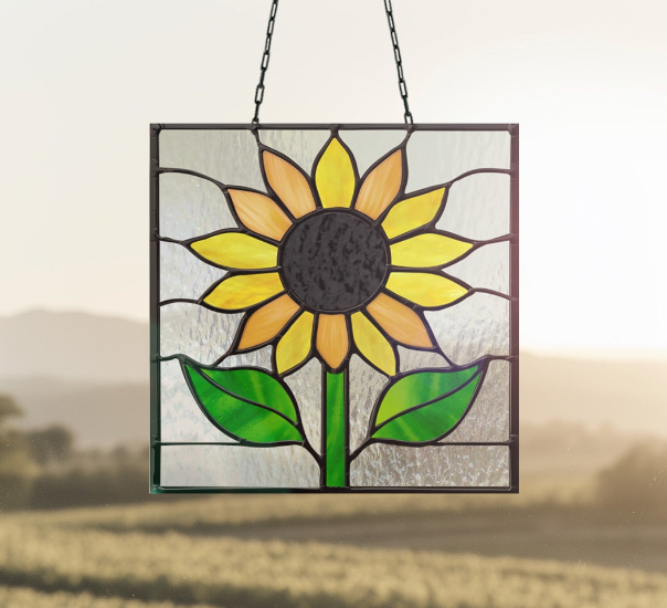 Sunflower Stained Glass Pattern