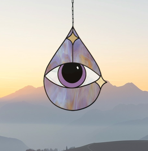 Eye Stained Glass Pattern Rain Drop - Crafting Patterns & Molds, from GlassyRock Arts