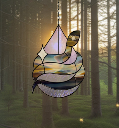 Snake Stained Glass Pattern Rain Drop