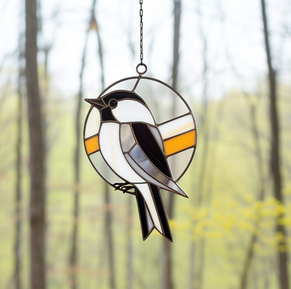 Chickadee Stained Glass Pattern - Crafting Patterns & Molds, from GlassyRock Arts