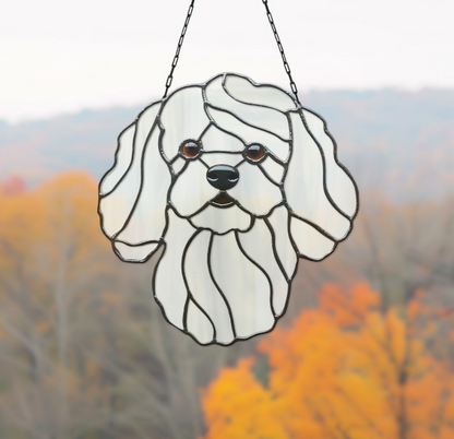 Bichon Frise Dog Stained Glass Pattern