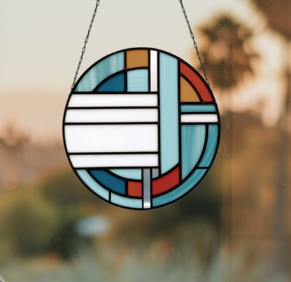 Round Art Deco Stained Glass Pattern