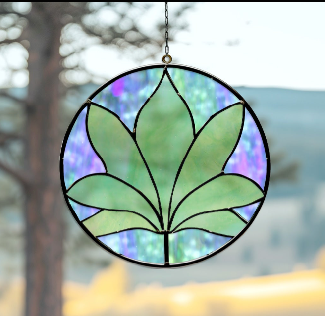 Palm Frond Stained Glass Pattern