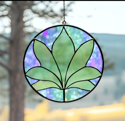 Palm Frond Stained Glass Pattern