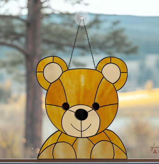 Teddy Bear Buddy Stained Glass Pattern