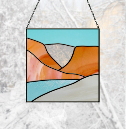 Desert Landscape Beginner Stained Glass Pattern