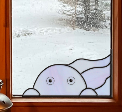 Creepy Ghost Halloween Stained Glass Pattern