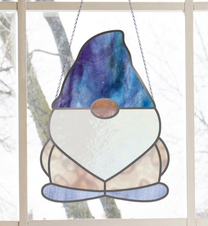 Gnome Stained Glass Pattern - Crafting Patterns & Molds, from GlassyRock Arts