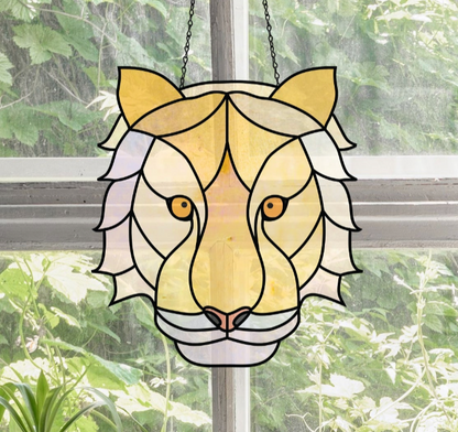 Tiger Eyes Stained Glass Pattern - Crafting Patterns & Molds, from GlassyRock Arts