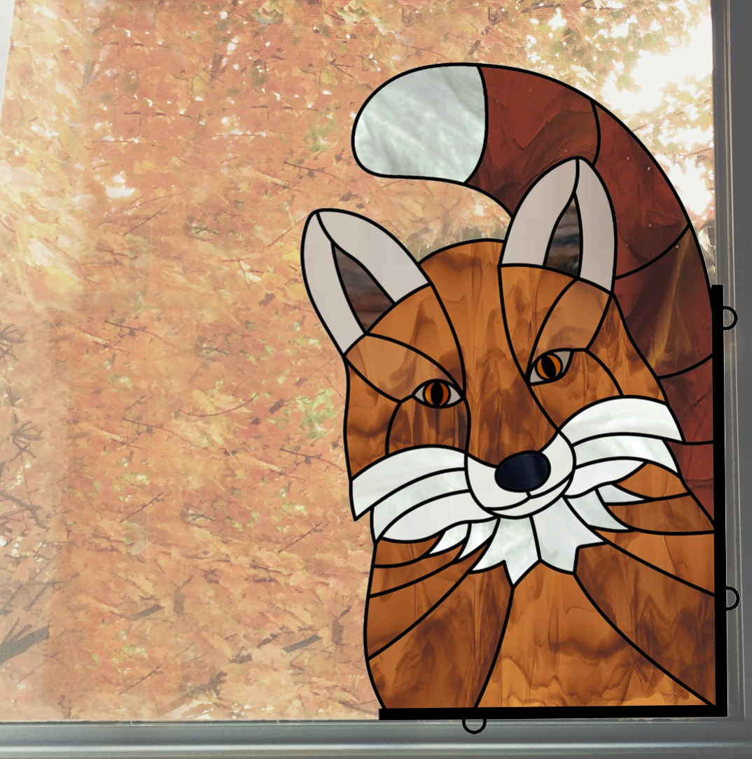 Fox Buddy Stained Glass Pattern