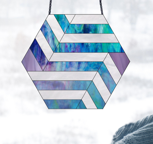 Hexagon Beginner Stained Glass Pattern
