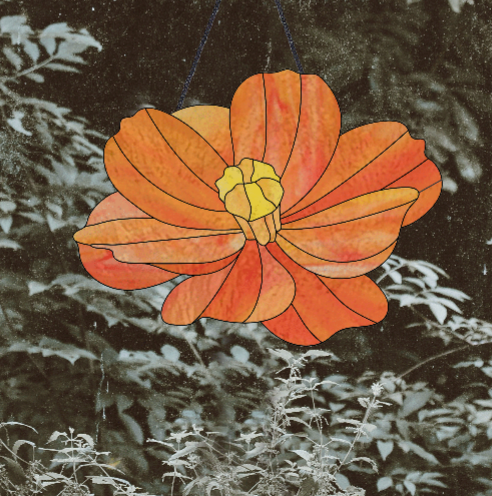 Big Flora Giant Stained Glass Cosmos Pattern