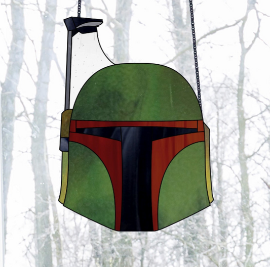 Boba Fett Helmet Star Wars Stained Glass Pattern